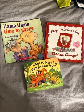 Children's Board Book Bundle - Llama Llama, Curious George, Diggers Easter